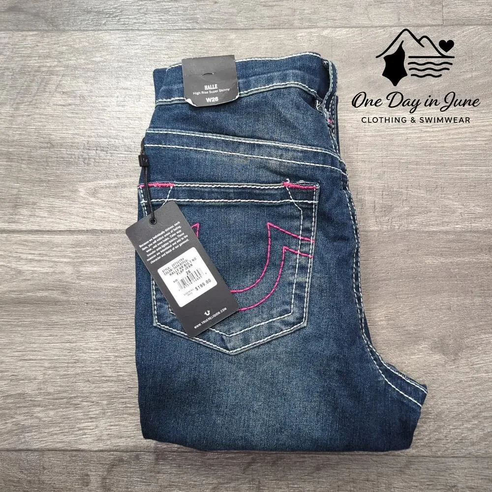 True Religion Halle Super Skinny Jeans Size 26 (2)